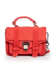 Red Suede Corduroy PS1 Micro Bag
