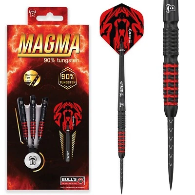 Bulls Magma 90% Tungsten Black Titanium Coated Steel Tip Darts 25g