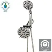 6-Spray 5 in. Dual Wall Mount Fixed and Handheld Shower Head 1.8 GPM in Chrome