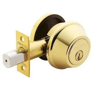 加安 D271 輔助鎖 適用 鋁 硫化銅門 木門 防盜紗門 大門 一般房門(60mm 扁平鑰匙 青銅金色)