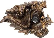 KONTONTY Dragon Head Wall Fountain Durable Outdoor Garden Water Feature Elegant Design for Villas and Backyards Easy Installation Decorative Water Outlet