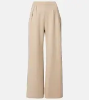 [Max Mara] Max Mara Wool wide-leg pants UK 14 white