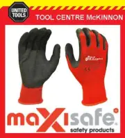 MAXISAFE RED KNIGHT GRIPMASTER LATEX PALM GENERAL PURPOSE WORK GLOVES – XX-LARGE