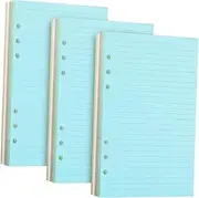 NUOBESTY A5 Loose Leaf Notebook Core 20% Thicker Paper 5 Color Refill Sheets for Binder