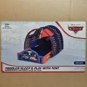 Disney Pixar Cars Plastic Sleep and Play Toddler Bed with Tent Lightning Mcqueen