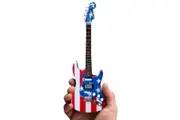 Axe Heaven: Wayne Kramer Mini Stars N' Stripes Flag Fender Strat - 1:4 Guitar Replica