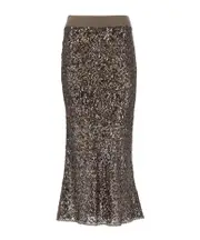 Elastic waist skirt M Black
