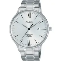 在飛比找Yahoo奇摩購物中心優惠-ALBA 雅柏 羅馬數字時尚手錶-銀43mm(AS9E95X