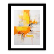 Brown Yellow Abstract Framed Art Framed print Art Poster
