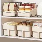 Plastic Seasoning Container Large Capacity Cabinet Storage Box Bathroom