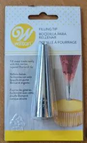 WILTON Filling Tip Tapered Bismarck Stainless Steel Metal New Pastry 418-230
