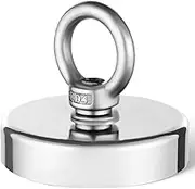 VEVOR Fishing Magnet, 700 LBS/318 Kg Pulling Force Super Strong Neodymium, Rare Earth Magnet with Handle Diameter 2.36 in/60 mm for Retrieving in River, Magnetic Fishing, Heavy Hanging