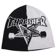 Thrasher Skategoat Split Skull Black White Beanie
