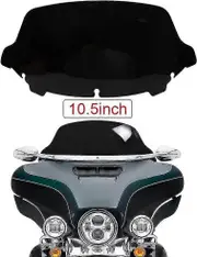 10.5 Inch Black Windshield Windscreen Wind Splitter Compatible For 14-22 Harley Davidson Touring Street Glide Electra Glide Flht Flhtcu Ultra Classic