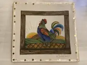 Handpainted Needlepoint Canvas Only By SANDY JENKINS Rooster.