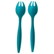 Tupperware Allegra Salad Tongs Serving Set 12” Forks Set of 2 Green