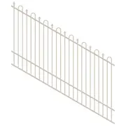 ProtectorAl 1201 - 2400 x 1500mm Surfmist Raked 16-30º Loop And Spear Top Pool Fence Panel