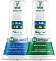SmartMouth Original Activated and Clinical DDS (Gum & Plaque) 24 Hour Fresh Breath Rinse, 2 Bottles, 2.51 Pound