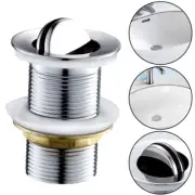 Click-Clack Bathroom Basin Waste Dome Slotted UnSlotted Sink Pop Up Push Button