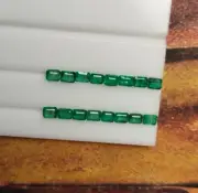 Natural Emerald Octagon Cut Lot 4x3 mm 3.25 Carat 16 Pieces Loose Green Emerald