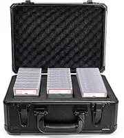 Tutata Premium Graded Card Storage Box - PSA, BGS, SGC, GMA Card Display Case with 9 Extra Inserts, Black, 13.25 x 10 x 6.5 inches
