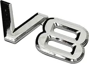 7.5x3.5cm Cars V8 Stickers 3D Chrome Sticker Badge Emblem Car Logo