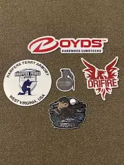 2023 Shot Show Las Vegas, NV Lot of 5 Stickers Boyd’s, Drifire, Harpers Ferry