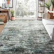 Luxury Area Rug,Foldable Machine Washable Modern Abstract Living Room Rugs for Playroom Nursery Low Pile Non-Slip Indoor Floor Carpet for Home Kitchen Blue Grey 120 x 170 Cm