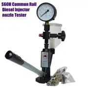 Common Rail Fuel Injector Nozzle Tester Dual Scale Gauge Pop Pressure Hand Pump
