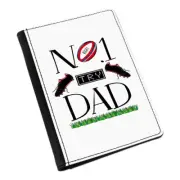 No.1 Dad Rugby Passport Holder Cover Case Wallet - Funny Father's Day Present