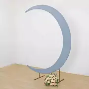 7.5 ft DUSTY BLUE Fitted Spandex Half Crescent Moon Arch BACKDROP STAND Cover