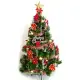 【摩達客】台灣製15尺/15呎(450cm)特級綠松針葉聖誕樹 (+紅金色系配件組)(不含燈)本島免運費