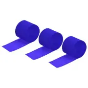 3pcs Crepe Paper Streamer 32ft Long 1.37 Inch Wide, Dark Blue