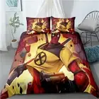 Linen Yellow Deadpool Queen/Single/Double/King Bed Quilt/Duvet/Doona Cover Set