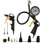Heavy Duty Air Compressor Accessory Kit Tire Inflator with Pressure Gauge and