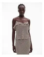 [Witchery] Draped Camisole in Chocolate Stripe