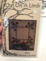 BLOOMIN BASKETS quilt pattern, Piecing and Applique, 54x54", New