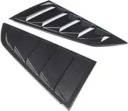 Car Rear Side Window Louvers Compatible for Chevrolet Corvette C7 2014-2019 Triangular Window Glass Blinds (ABS Carbon