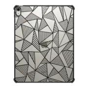 iPad Air 13-inch (M2/M3) iPad Impact Case Abstraction Lines Black on White
