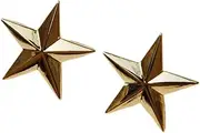 [UCCKEYI] WW2 Pair US Army One Star Brigadier General Rank Insignia Badges Gold, Small, Metal