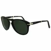 Persol Sunglasses PO0714 95/58 Black Green Polarized Folding 54mm