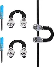 SPG 2 Sets Archery D Loop, Archery Metal D Loop for Compound Bow Release Nocking Loop with Screwdrivers Mounted on Bowstring Screw Reinforcement Compound Bow Accessories Hunting