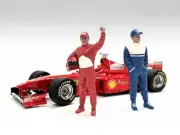 "RACING LEGENDS" 90'S SET OF 2 DIECAST FIGURES FOR 1/43 AMERICAN DIORAMA 76451
