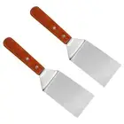 2 Pcs Pizza Maker Grill Accessories Steak Spatula Frying Pan Icing