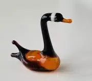 Goose~SWAN~ Mini Collectible Hand Blown Art Glass Figurine~Handmade Tiny Animal
