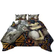 The Owl Fairy Owlyn in the Nest with Butterflies Coverlet
