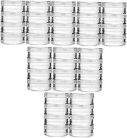 FONDOTIN 16pcs Small Travel Containers Leakproof Transparent Storage Box for Creams Lotions Shampoos Powders Spices Detachable Compact Design