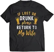 [keoStore] If Lost Or Drunk Return to Wife Couples Funny Drinking Tank Top ds3689 T-Shirt
