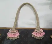 Handle Cover Crochet Handmade for bag Neverfull mm gm beige pink