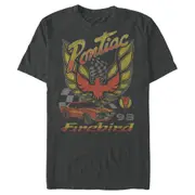 General Motors Retro Pontiac Firebird Logo Graphic Tee Charcoal -HOA162 L